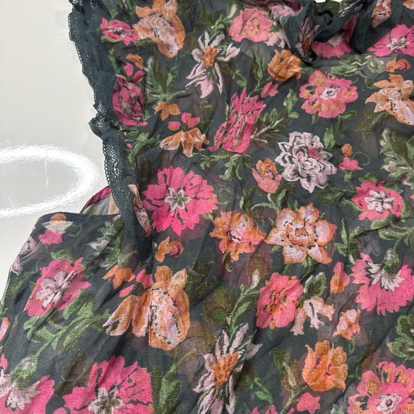 NWT SUNDANCE Teal Bloom Top Sleeveless Lined Blouse Floral Romantic XXL A030126 - Picture 3 of 8